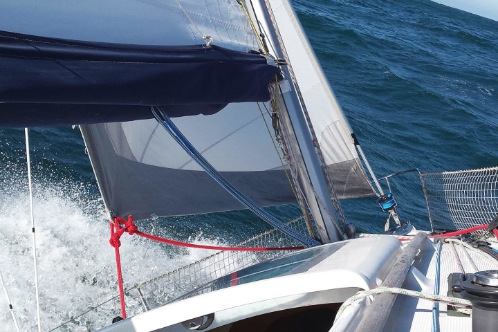 details of a boat during a sailing journey